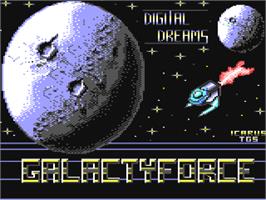 Title screen of Galactyforce on the Commodore 64.