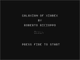 Title screen of Galaxian Of Xiabex on the Commodore 64.