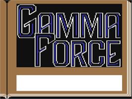 Title screen of Gamma Force in Pit of a Thousand Screams on the Commodore 64.