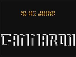 Title screen of Gammaron on the Commodore 64.
