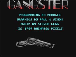 Title screen of Gangster on the Commodore 64.