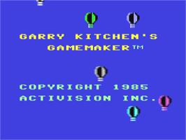 Title screen of Garry Kitchen's Gamemaker on the Commodore 64.