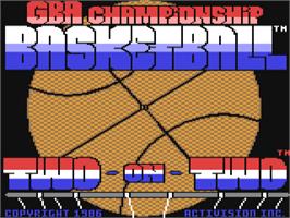 Title screen of Gba Championship Basketball - Two-on-two on the Commodore 64.