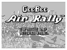 Title screen of Gee Bee Air Rally on the Commodore 64.