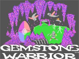 Title screen of Gemstone Warrior on the Commodore 64.