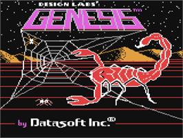 Title screen of Genesis on the Commodore 64.