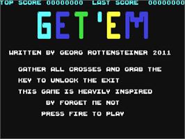 Title screen of Get'em on the Commodore 64.