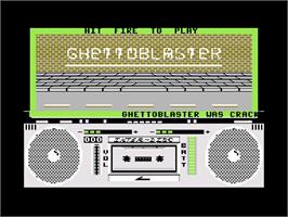 Title screen of Ghetto Blaster on the Commodore 64.