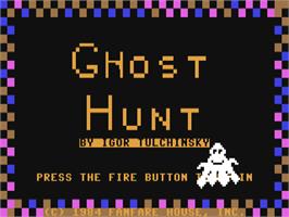 Title screen of Ghost Hunt on the Commodore 64.