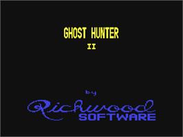 Title screen of Ghost Hunter 2 on the Commodore 64.