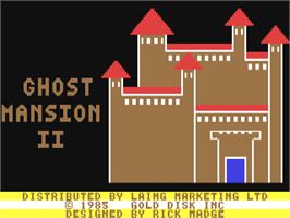 Title screen of Ghost Mansion 2 on the Commodore 64.