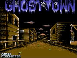 Title screen of Ghost Town on the Commodore 64.