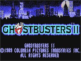 Title screen of Ghostbusters II on the Commodore 64.