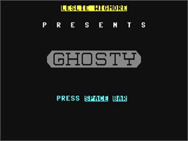 Title screen of Ghosty (APS) on the Commodore 64.