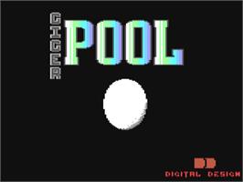Title screen of Giger Pool on the Commodore 64.