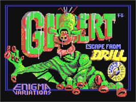 Title screen of Gilbert - Escape From Drill on the Commodore 64.