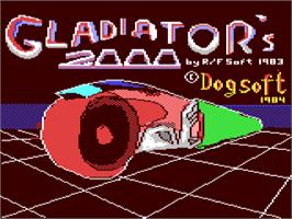 Title screen of Gladiator's 2000 on the Commodore 64.