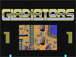 Title screen of Gladiators on the Commodore 64.