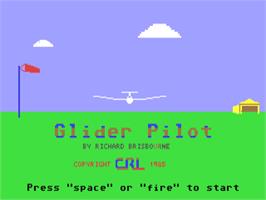 Title screen of Glider Pilot on the Commodore 64.