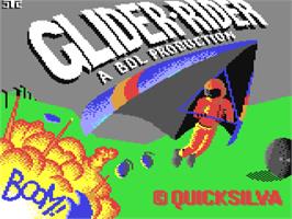 Title screen of Glider Rider on the Commodore 64.