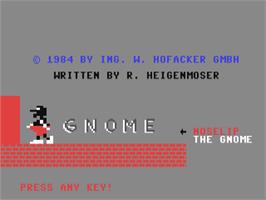 Title screen of Gnome on the Commodore 64.