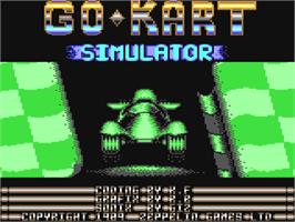 Title screen of Go-kart Simulator on the Commodore 64.
