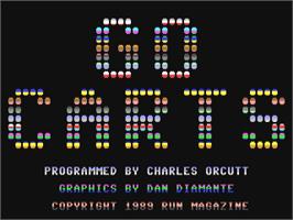 Title screen of Go Carts on the Commodore 64.