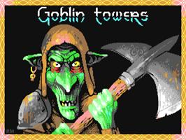 Title screen of Goblin Towers on the Commodore 64.