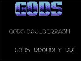 Title screen of Gods Boulder Dash 4 on the Commodore 64.