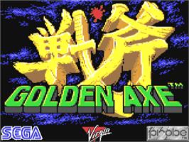 Title screen of Golden Axe on the Commodore 64.