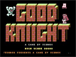 Title screen of Good Kniight on the Commodore 64.