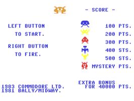 Title screen of Gorf on the Commodore 64.