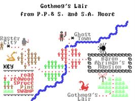Title screen of Gothmog's Lair on the Commodore 64.
