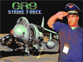 Title screen of Gr9 Strike Force on the Commodore 64.