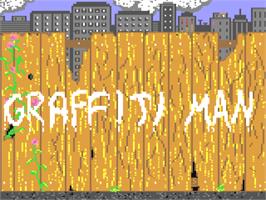 Title screen of Graffiti Man on the Commodore 64.