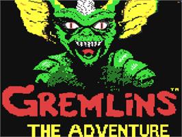 Title screen of Gremlins - The Adventure on the Commodore 64.