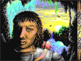 Title screen of Greystorm on the Commodore 64.
