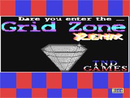 Title screen of Grid Zone Remix on the Commodore 64.