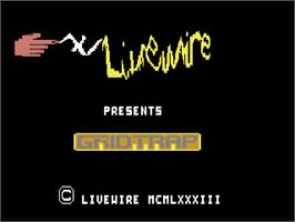 Title screen of Gridtrap on the Commodore 64.