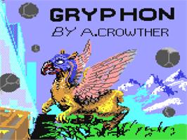 Title screen of Gryphon on the Commodore 64.