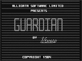Title screen of Guardian (Ahoy!) on the Commodore 64.