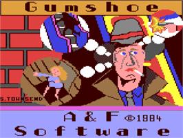Title screen of Gumshoe on the Commodore 64.