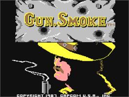 Title screen of Gun.Smoke on the Commodore 64.