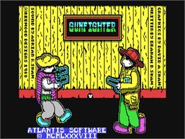 Title screen of Gunfighter (Pooyella) on the Commodore 64.