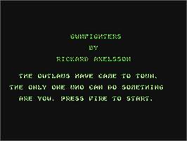 Title screen of Gunfighters (Markt & Technik) on the Commodore 64.