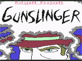 Title screen of Gunslinger (Datasoft) on the Commodore 64.
