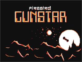 Title screen of Gunstar on the Commodore 64.