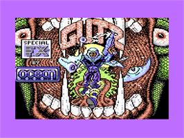 Title screen of Gutz on the Commodore 64.