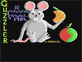 Title screen of Guzzler on the Commodore 64.