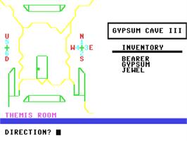 Title screen of Gypsum Cave on the Commodore 64.